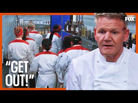 Gordon Kicks The Red Team Out Of The Kitchen For Undercooked Salmon | Hell’s Kitchen